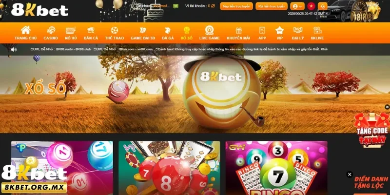 Sảnh game hàng đầu 8Kbet chính là xổ số