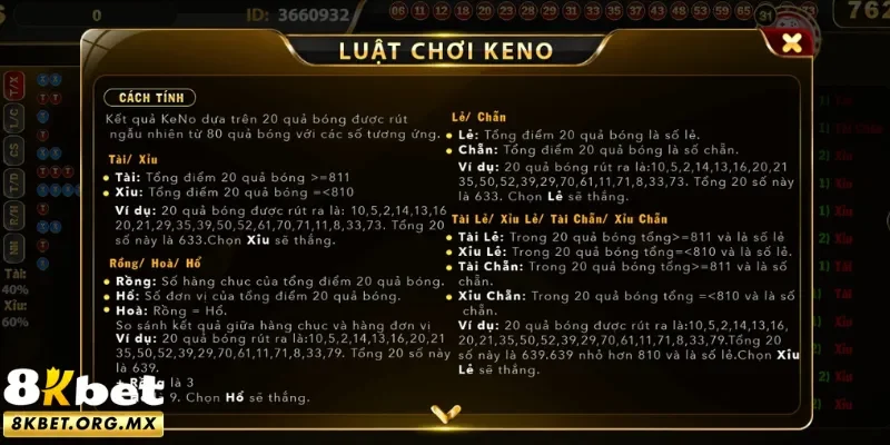Sơ nét nhanh về Keno 8Kbet